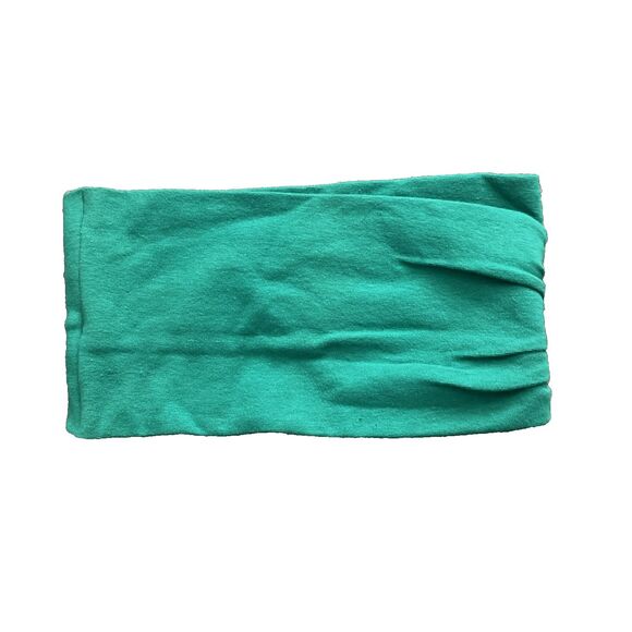 Vintage Express Y2k Bandeau Tube Top Women SMALL Green Ruched 90s Resortwear NOS - Picture 1 of 7